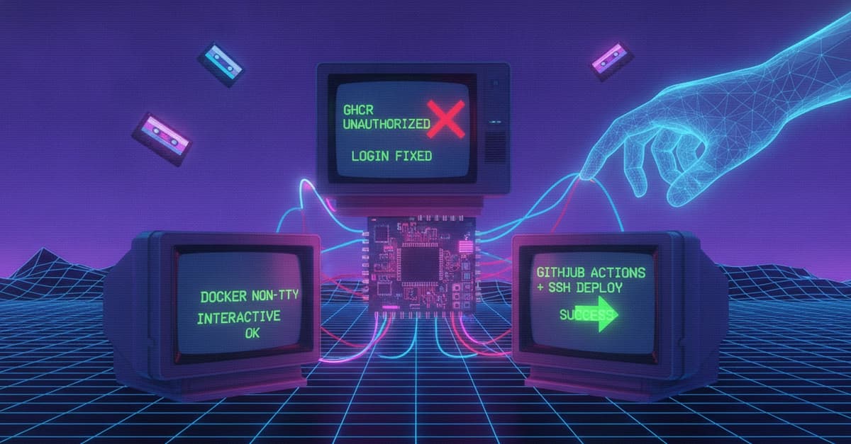Fix GHCR Unauthorized and Non-TTY Login Errors in GitHub Actions SSH Deployments
