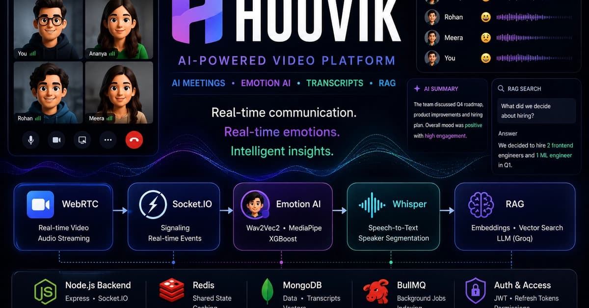 Hoovik: A Distributed WebRTC Platform with Real-Time Emotion AI