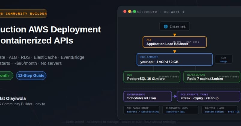 Deploy a Production-Grade Containerized API on AWS for ~$86/month