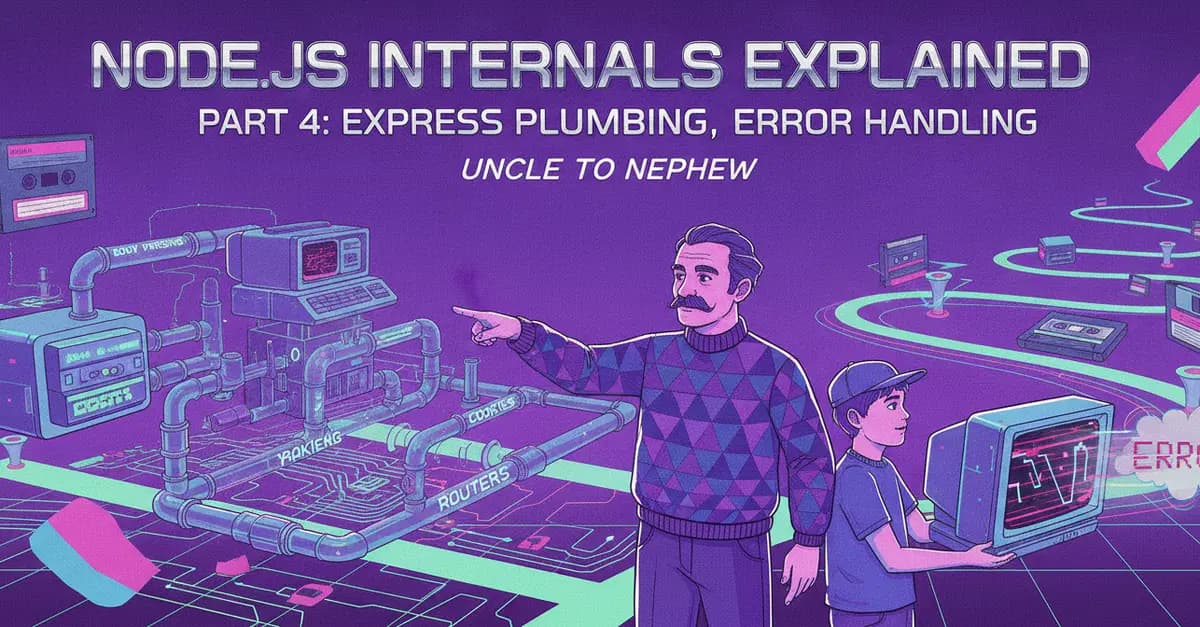 Express Plumbing, Error Handling & Node Internals Explained